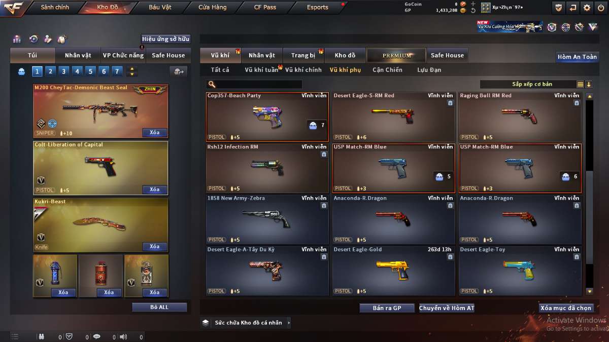 shop acc cf uy tin gia re